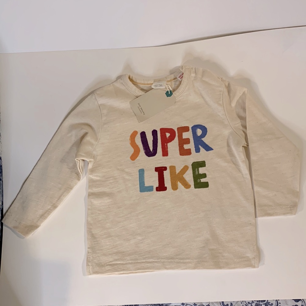 Zara Baby Boy “Super Like” Long Sleeve Shirt